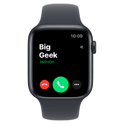 Часы Apple Watch SE 3, 44 мм, алюминий цвета «тёмная ночь», ремешок Sport Band цвета «тёмная ночь» (2025)