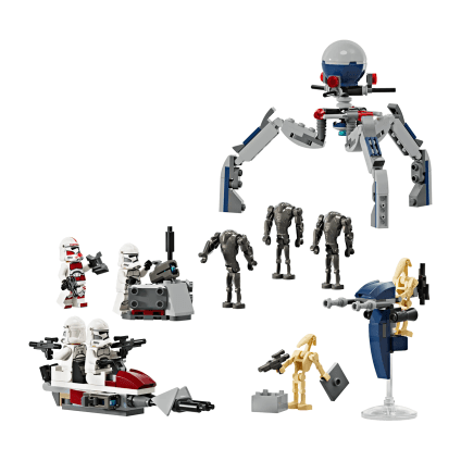 Конструктор — боевой набор солдат-клонов и боевых дроидов LEGO Star Wars (#75372)