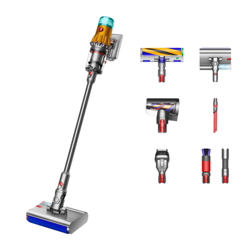Беспроводной вертикальный пылесос Dyson V12S Detect Slim Submarine Complete (SV46) (Yellow/Nickel) (2022) — фото 3