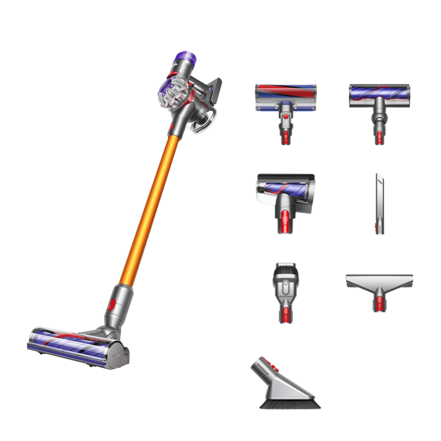Беспроводной вертикальный пылесос Dyson V8 Absolute (Silver/Yellow) (SV25) (2021) — фото 2