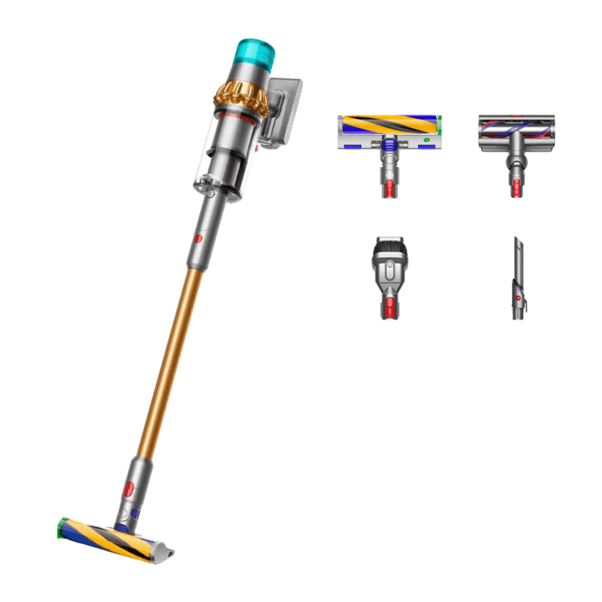 Беспроводной вертикальный пылесос Dyson V15 Detect Absolute (SV47) (Gold/Gold) (2023) — фото 2
