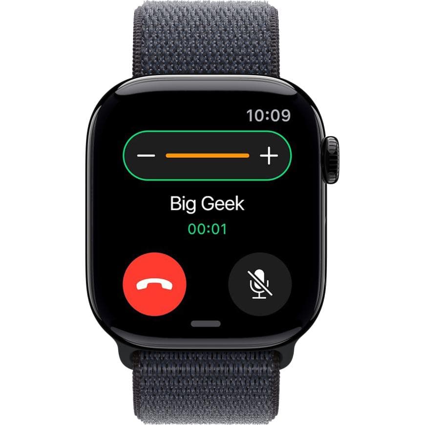 Часы Apple Watch Series 10, 42 мм, алюминий цвета «чёрный оникс», браслет Sport Loop чернильного цвета — фото 2