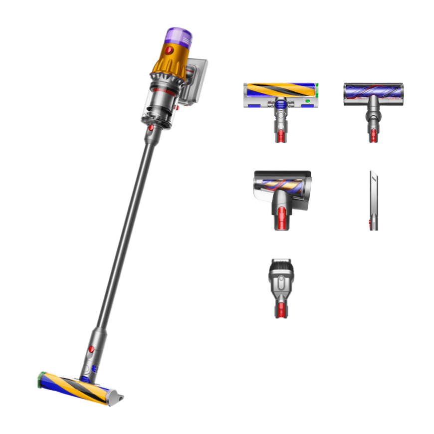 Беспроводной вертикальный пылесос Dyson V12 Detect Slim Absolute (SV46) (Yellow/Nickel) (2022) — фото 2