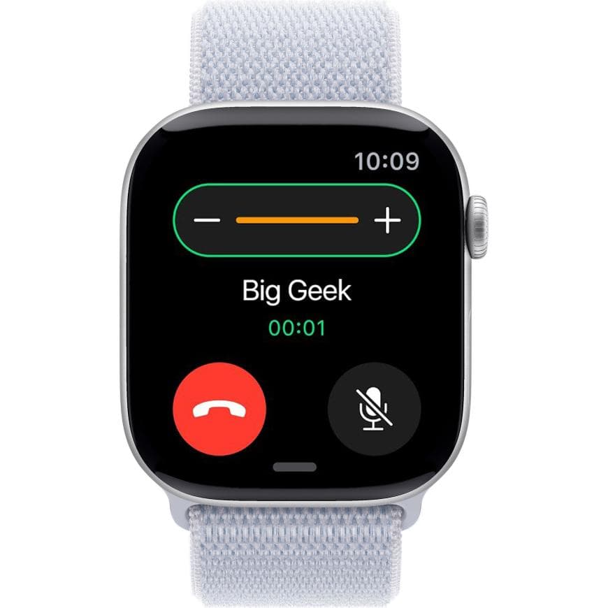 Часы Apple Watch Series 10, 46 мм, алюминий серебристого цвета, браслет Sport Loop дымчато-голубого цвета — фото 2