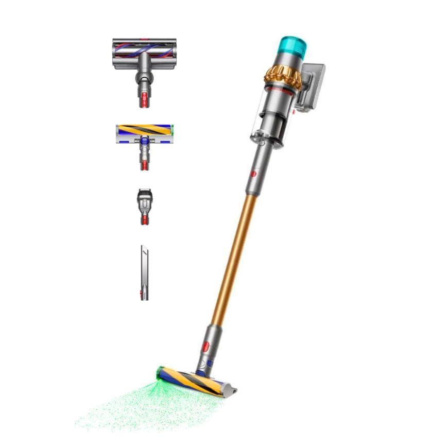 Беспроводной вертикальный пылесос Dyson V15 Detect Absolute (SV47) (Gold/Gold) (2023) — фото 3