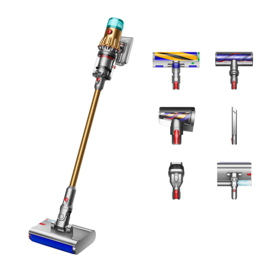 Беспроводной вертикальный пылесос Dyson V12S Detect Slim Submarine Complete (SV46) (Gold/Gold) (2022) — фото 2
