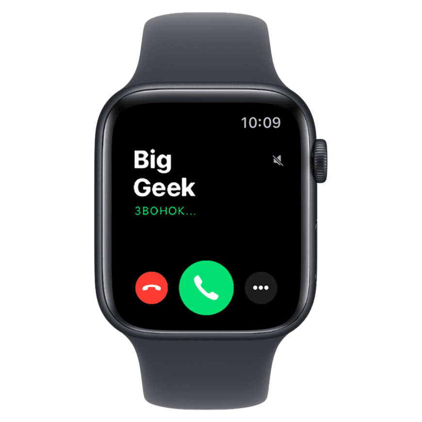 Часы Apple Watch SE 3, 44 мм, алюминий цвета «тёмная ночь», ремешок Sport Band цвета «тёмная ночь» (2025) — фото 2