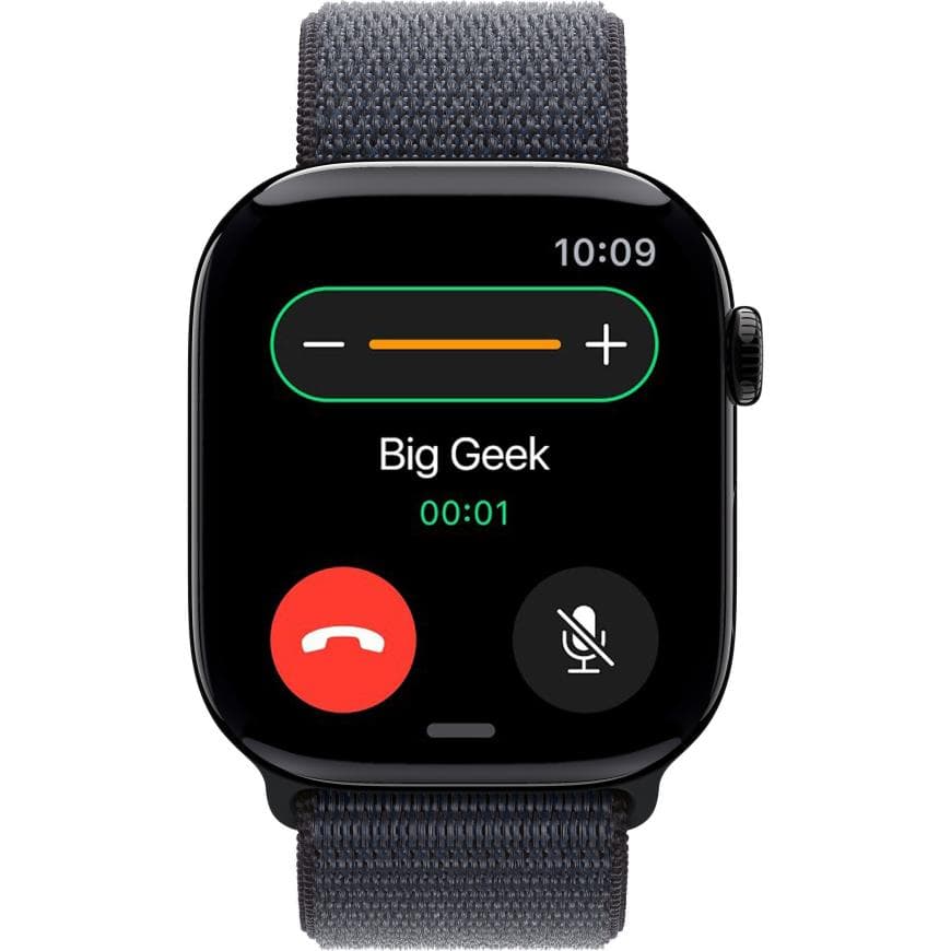Часы Apple Watch Series 10, 46 мм, алюминий цвета «чёрный оникс», браслет Sport Loop чернильного цвета — фото 2