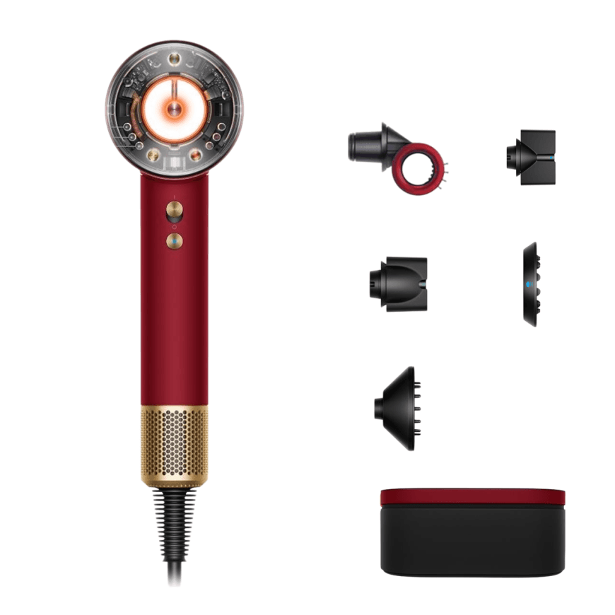 Фен Dyson HD16 Supersonic Nural Hair Dryer Straight+Wavy Gift Edition (Red Velvet/Gold) (2024) — фото 2