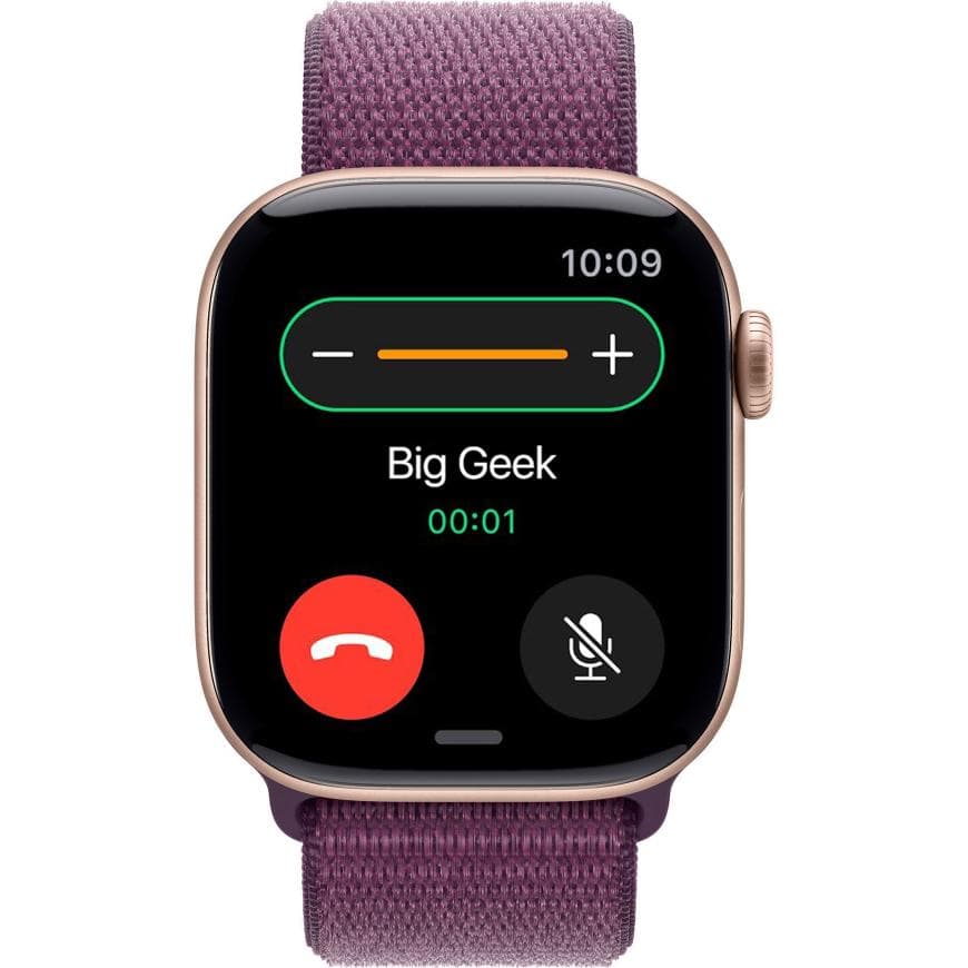 Часы Apple Watch Series 10, 42 мм, алюминий цвета «розовое золото», браслет Sport Loop сливового цвета — фото 2