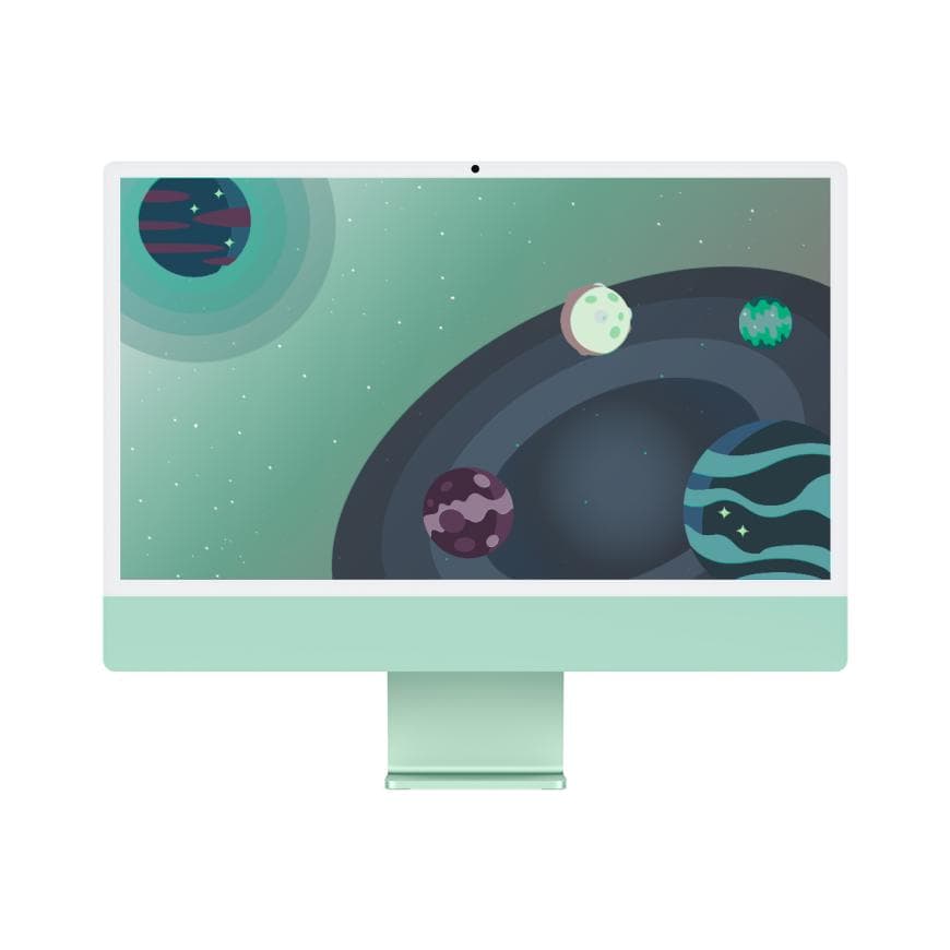 Моноблок Apple iMac 4.5K 24" с нанотекстурой, кастомный (M4 10-Core, GPU 10-Core, 32GB, 2TB) (Зелёный | Green) (2024) — фото 2
