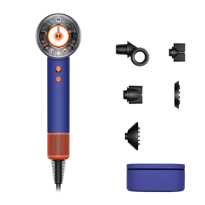 Фен Dyson HD16 Supersonic Nural Hair Dryer Straight+Wavy Gift Edition (Vinca Blue/Topaz Orange) (2024) — фото 2