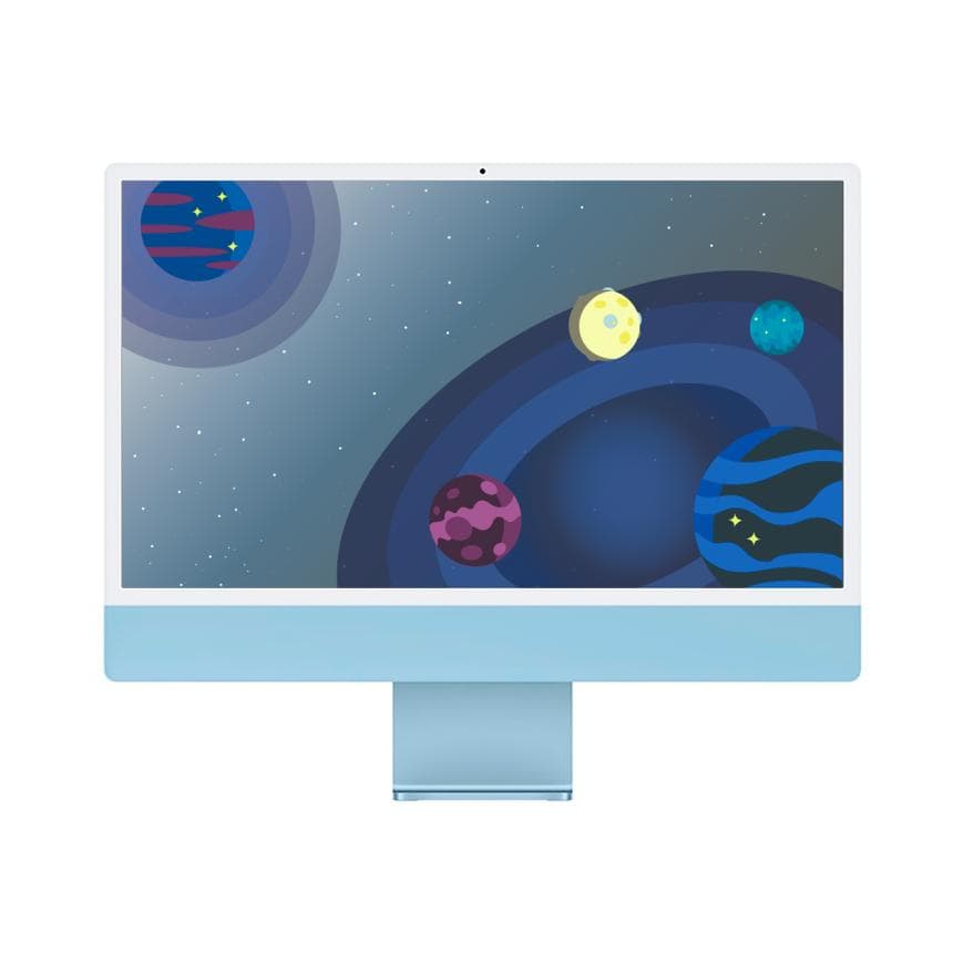 Моноблок Apple iMac 4.5K 24" кастомный (M4 10-Core, GPU 10-Core, 24GB, 1TB) (Голубой | Blue) (2024) — фото 2