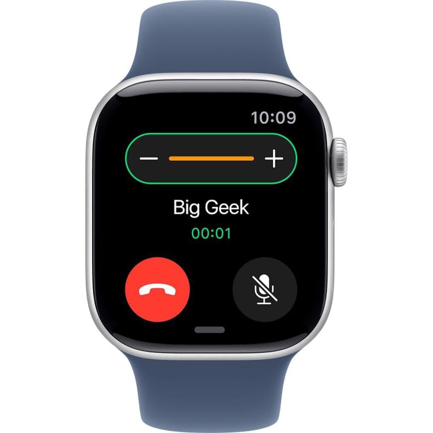Часы Apple Watch Series 10, 42 мм, алюминий серебристого цвета, ремешок Sport Band цвета «деним» — фото 2