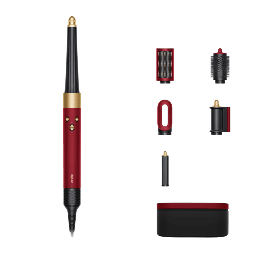 Стайлер Dyson HS08 Hairstyler Airwrap i.d. Straight+Wavy (Red Velvet/Gold) (2024) — фото 2