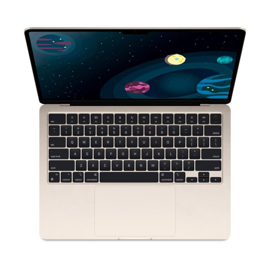 Ноутбук Apple MacBook Air 13” кастомный (M4 10-Core, GPU 10-Core, 24GB, 2TB) («Сияющая звезда» | Starlight) — фото 3