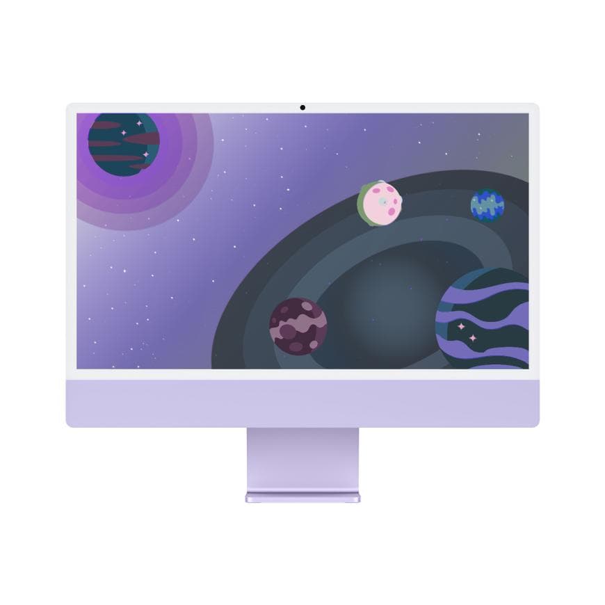 Моноблок Apple iMac 4.5K 24" кастомный (M4 8-Core, GPU 8-Core, 16GB, 512GB) (Фиолетовый | Purple) (2024) — фото 2