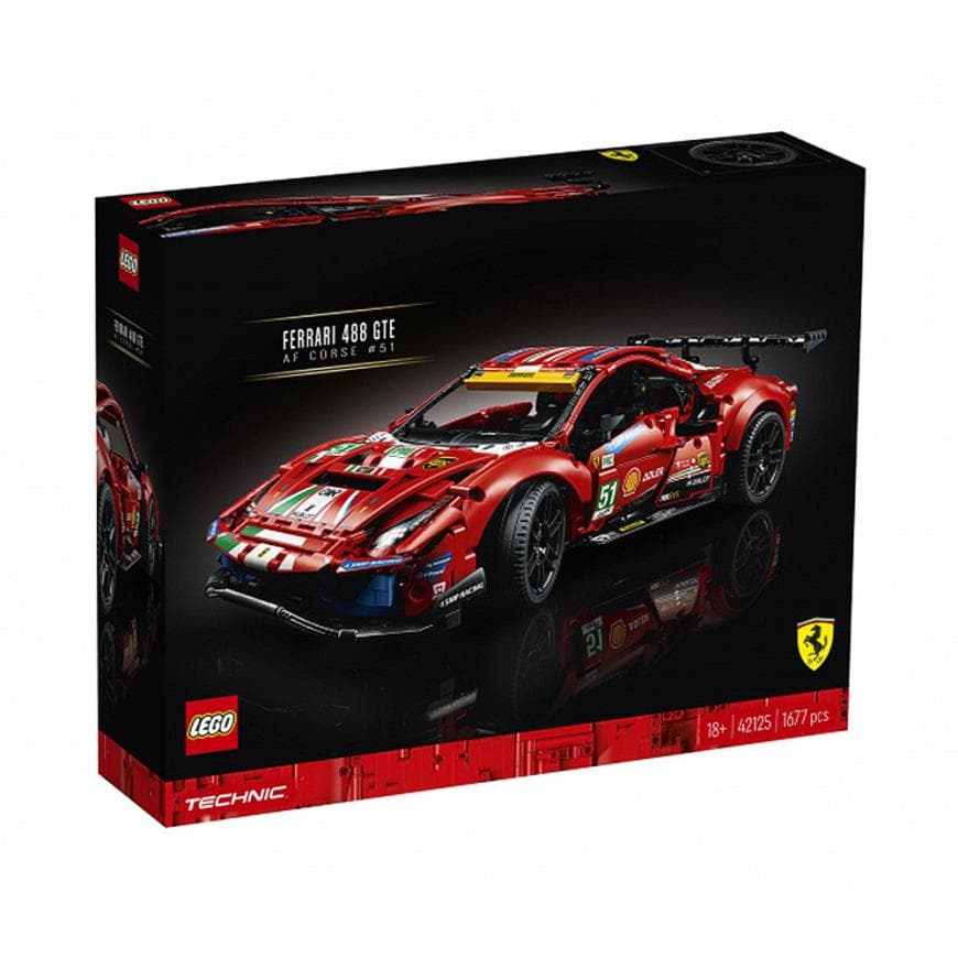 Конструктор — автомобиль Ferrari 488 GT «AF Corse #51» LEGO Technic (#42125) — фото 5