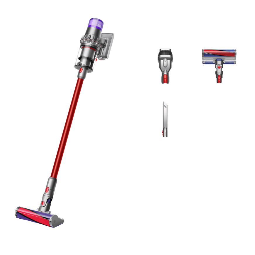 Беспроводной вертикальный пылесос Dyson V15 Origin Fluffy (Nickel/Red) (2023) — фото 2