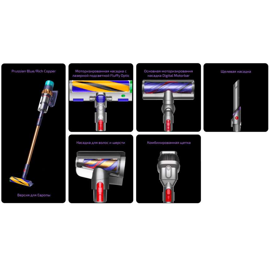 Беспроводной вертикальный пылесос Dyson Gen5 Detect Absolute (Prussian Blue/Rich Copper) (2022) — фото 3
