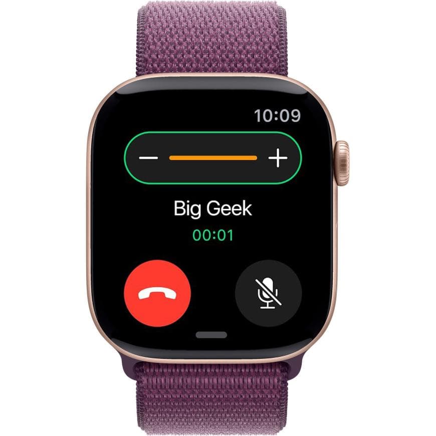 Часы Apple Watch Series 10, 46 мм, алюминий цвета «розовое золото», браслет Sport Loop сливового цвета — фото 2