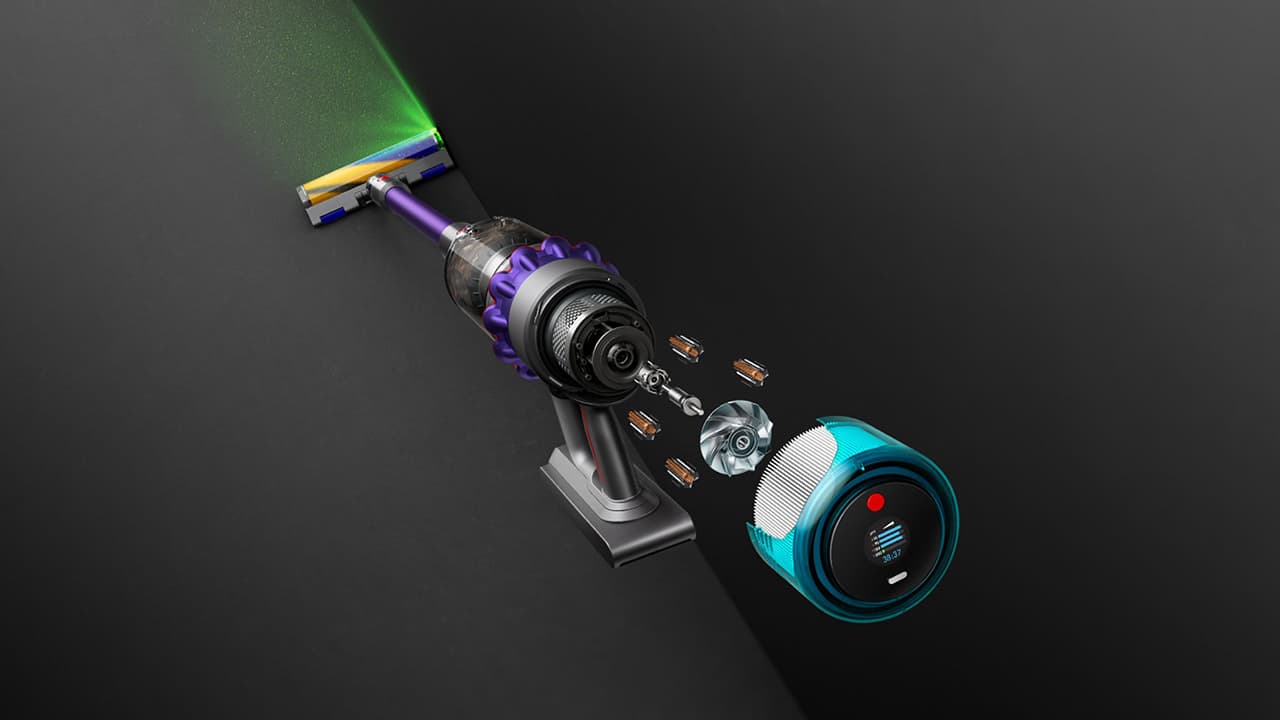 Беспроводной вертикальный пылесос Dyson Gen5 Detect Absolute (SV23) (Iron/Purple) (2022) — фото 5