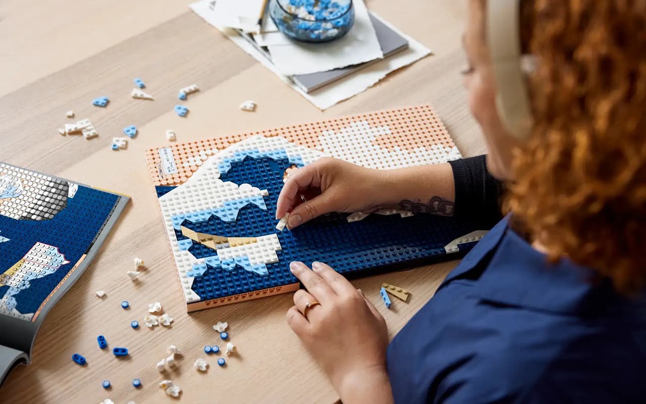Конструктор — гравюра «Большая волна в Канагаве» Хокусая LEGO Art (#31208) — фото 6