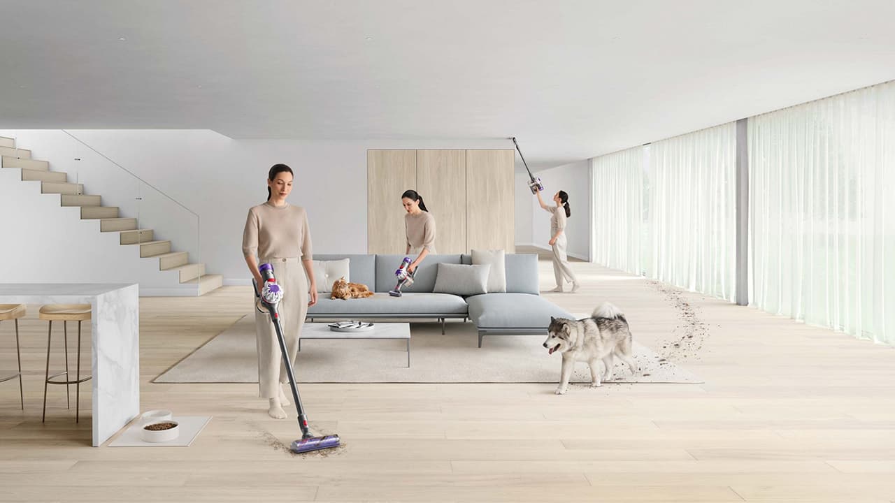 Беспроводной вертикальный пылесос Dyson V8 Advanced (SV25) (Silver/Nickel) (2021) — фото 5