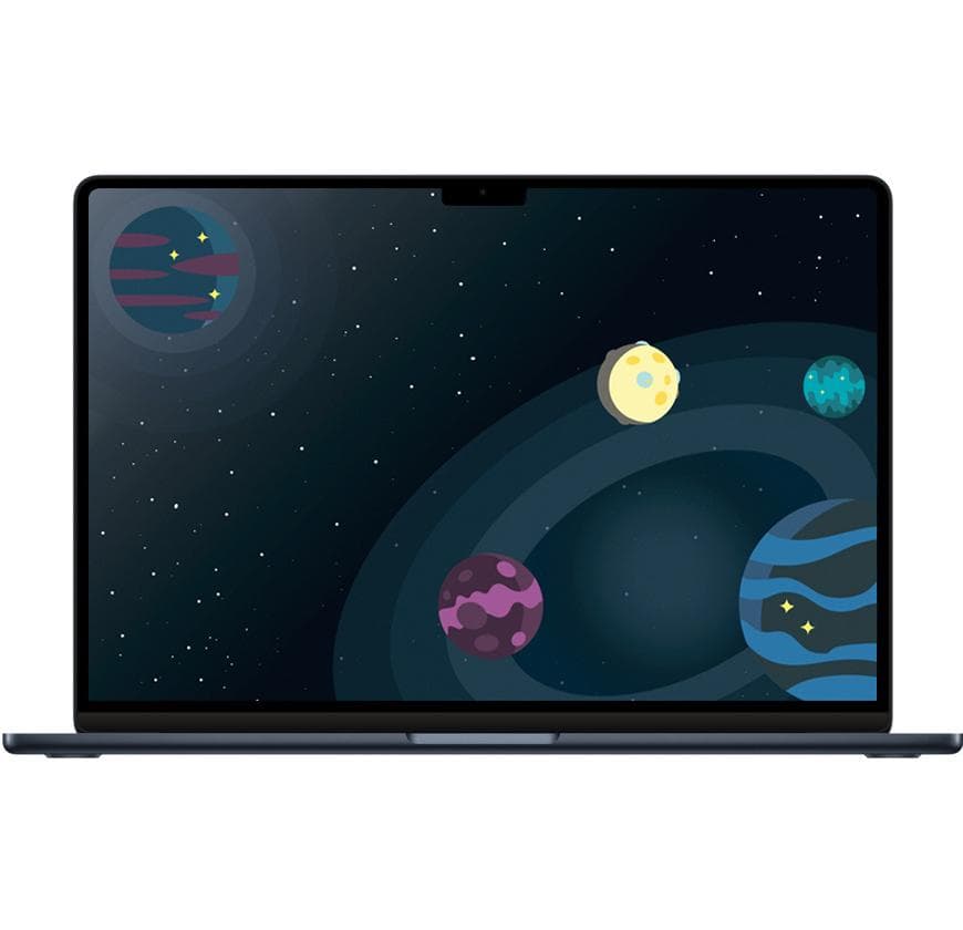 Ноутбук Apple MacBook Air 15" MQKW3 (M2 8-Core, GPU 10-Core, 8GB, 256GB) («Тёмная ночь» | Midnight) — фото 2