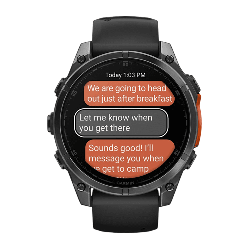 Спортивные часы Garmin fenix 8, 47 мм, AMOLED, сталь, чёрный силиконовый ремешок — фото 6