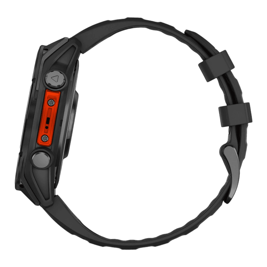 Спортивные часы Garmin fenix 8, 47 мм, AMOLED, сталь, чёрный силиконовый ремешок — фото 3