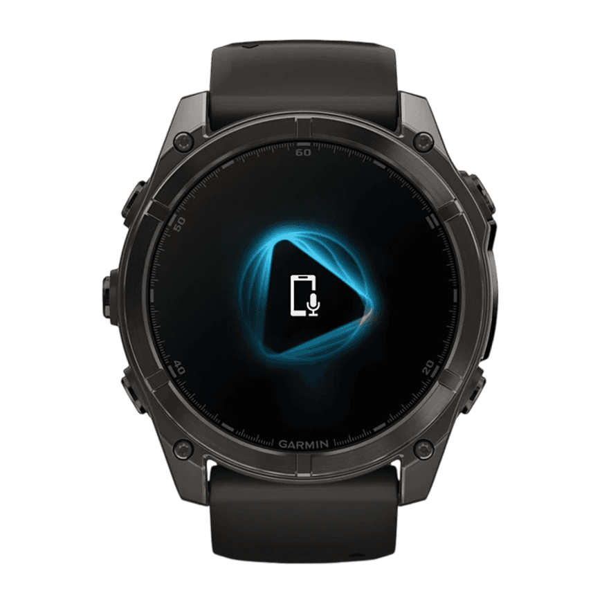 Спортивные часы Garmin fenix 8, 51 мм, AMOLED, титан с DLC, сапфир, силиконовый ремешок цвета чёрный/«серая галька» — фото 4