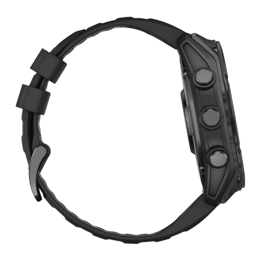 Спортивные часы Garmin fenix 8, 51 мм, AMOLED, титан с DLC, сапфир, силиконовый ремешок цвета чёрный/«серая галька» — фото 5