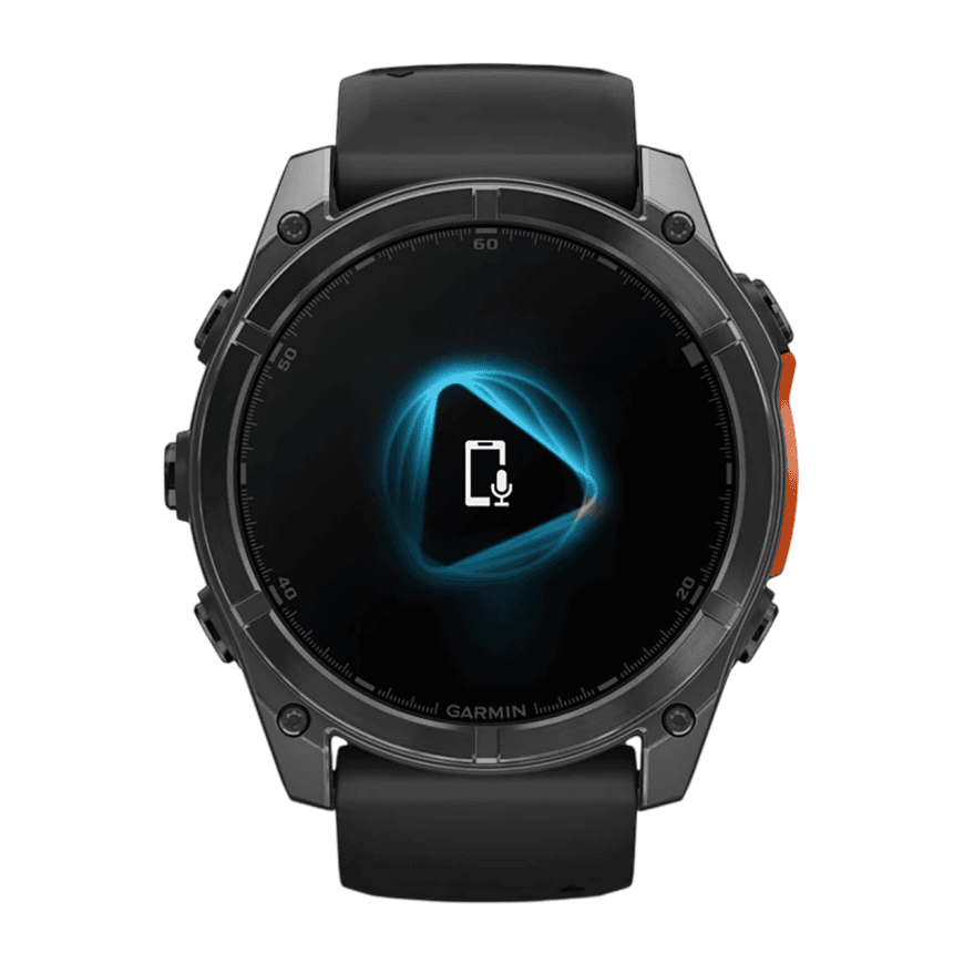 Спортивные часы Garmin fenix 8, 51 мм, AMOLED, сталь, чёрный силиконовый ремешок — фото 4