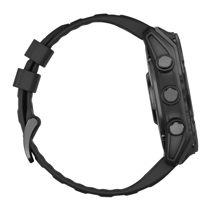 Спортивные часы Garmin fenix 8, 51 мм, AMOLED, сталь, чёрный силиконовый ремешок — фото 5