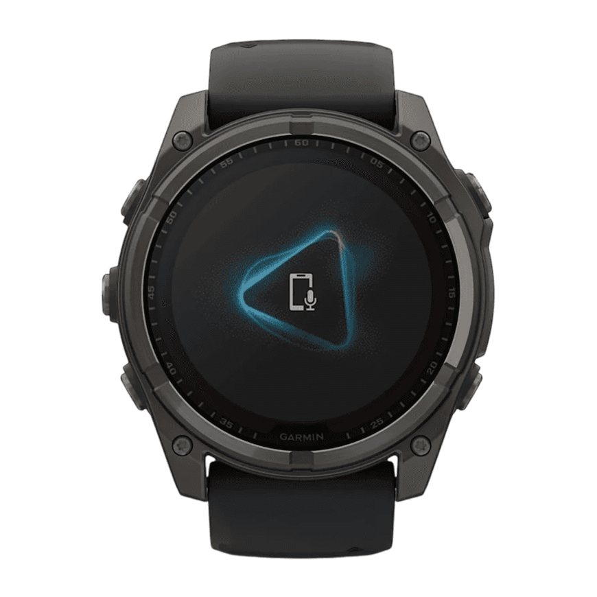 Спортивные часы Garmin fenix 8, 51 мм, Solar, титан с DLC, сапфир, силиконовый ремешок цвета чёрный/«серая галька» — фото 6
