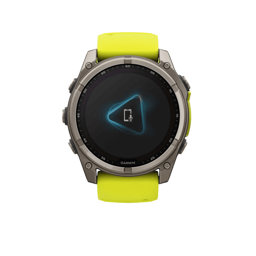 Спортивные часы Garmin fenix 8, 51 мм, Solar, титан, сапфир, силиконовый ремешок цвета «электрический жёлтый»/графитовый — фото 6