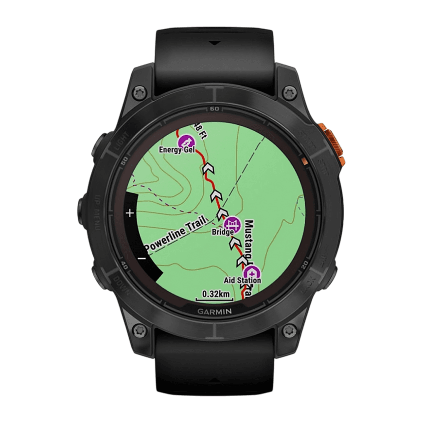 Спортивные часы Garmin fenix 7 Pro Solar Edition, 47 мм, чёрный силиконовый ремешок — фото 5