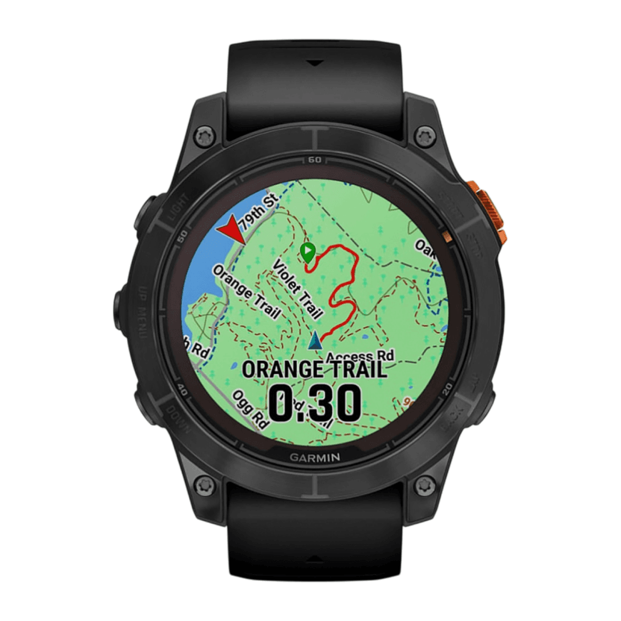 Спортивные часы Garmin fenix 7 Pro Solar Edition, 47 мм, чёрный силиконовый ремешок — фото 6