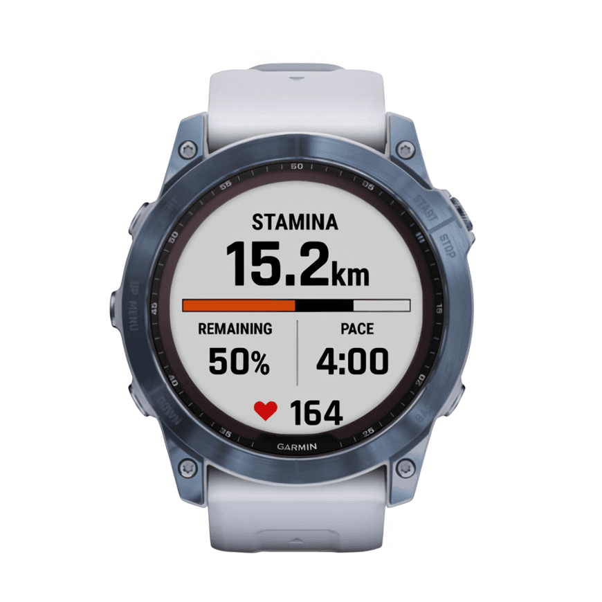 Спортивные часы Garmin fenix 7X Sapphire Solar Edition, 51 мм, силиконовый ремешок цвета «Уайтстоун» — фото 2