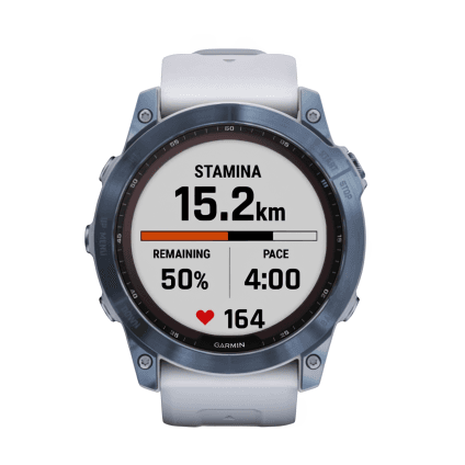 Спортивные часы Garmin fenix 7X Sapphire Solar Edition, 51 мм, силиконовый ремешок цвета «Уайтстоун»