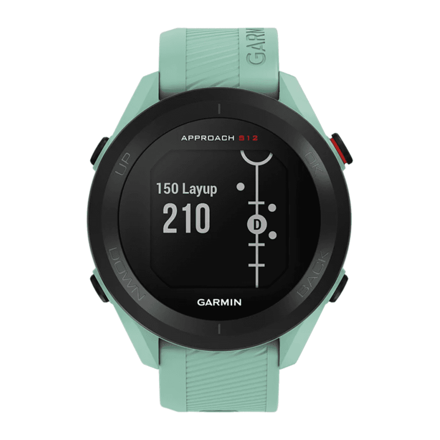 Спортивные часы Garmin Approach S12, силиконовый ремешок цвета «южные тропики» — фото 5