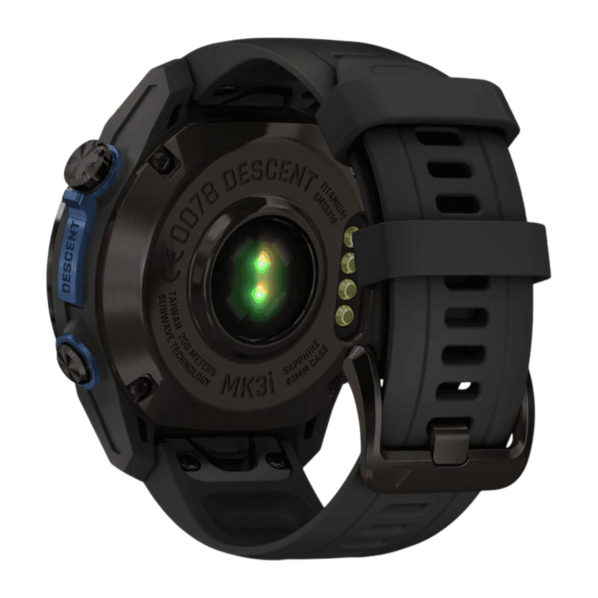 Спортивные часы Garmin Descent Mk3i, 43 мм, чёрный силиконовый ремешок — фото 4