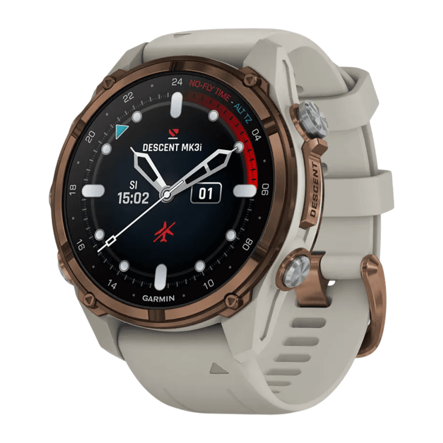 Спортивные часы Garmin Descent Mk3i, 43 мм, «французский серый» силиконовый ремешок — фото 3
