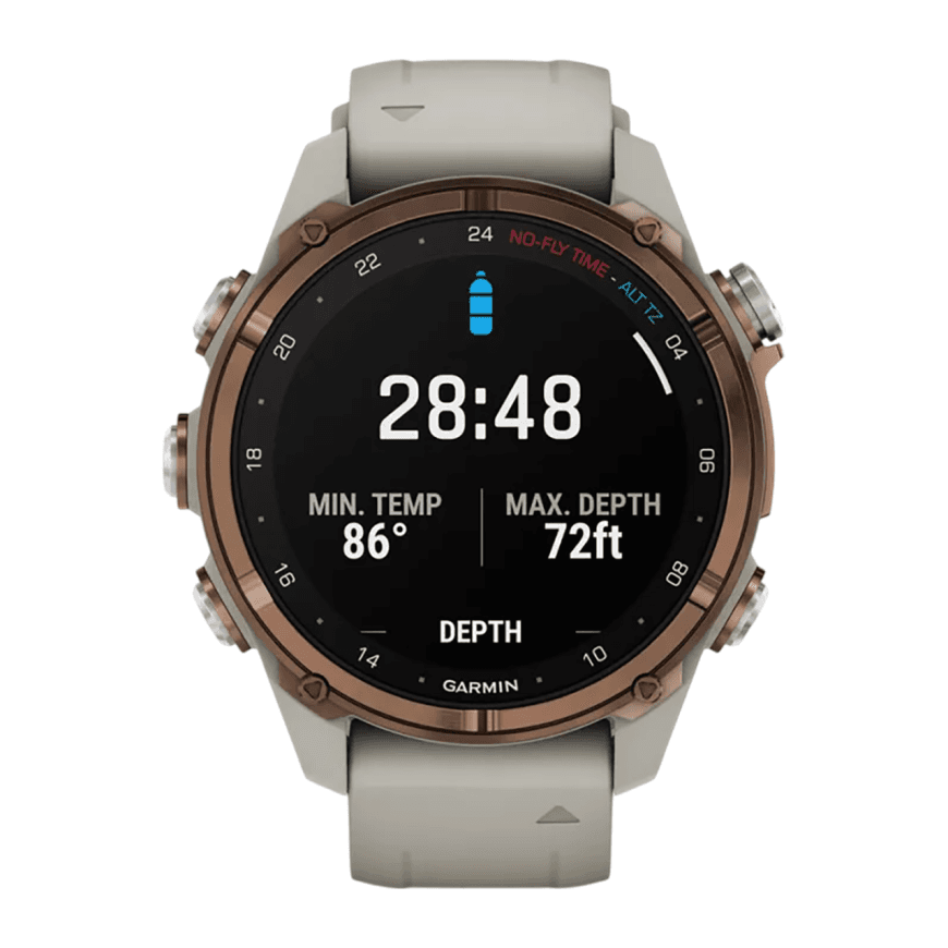Спортивные часы Garmin Descent Mk3i, 43 мм, «французский серый» силиконовый ремешок — фото 5