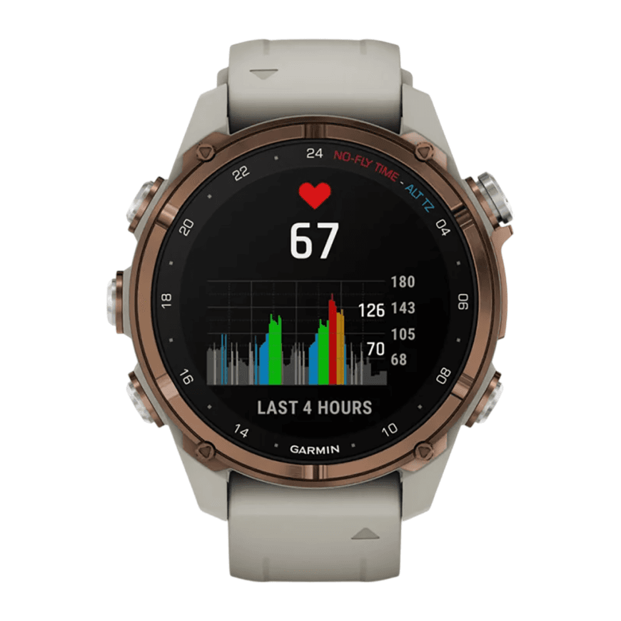 Спортивные часы Garmin Descent Mk3i, 43 мм, «французский серый» силиконовый ремешок — фото 2