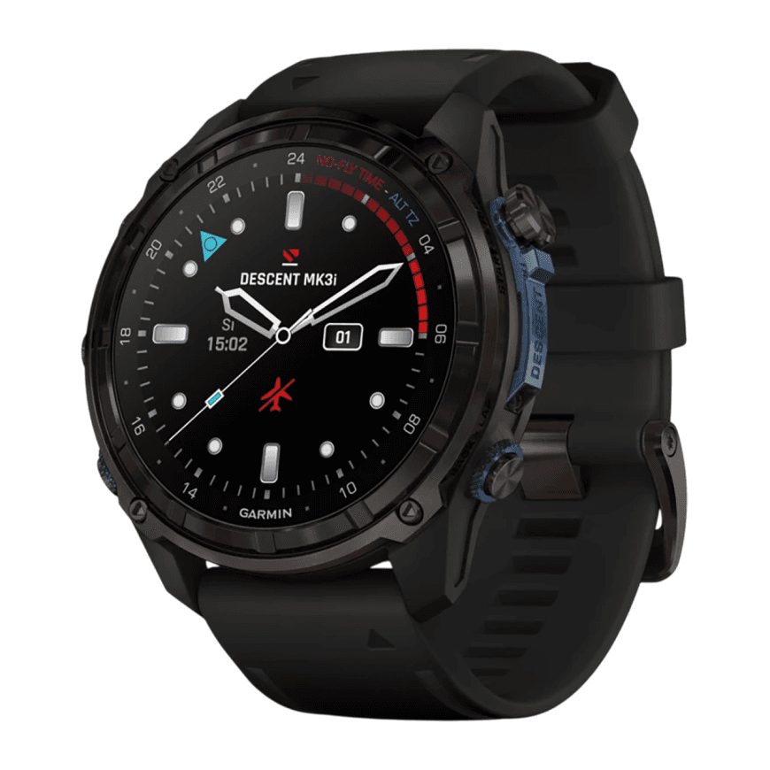 Спортивные часы Garmin Descent Mk3i, 51 мм, чёрный силиконовый ремешок — фото 3