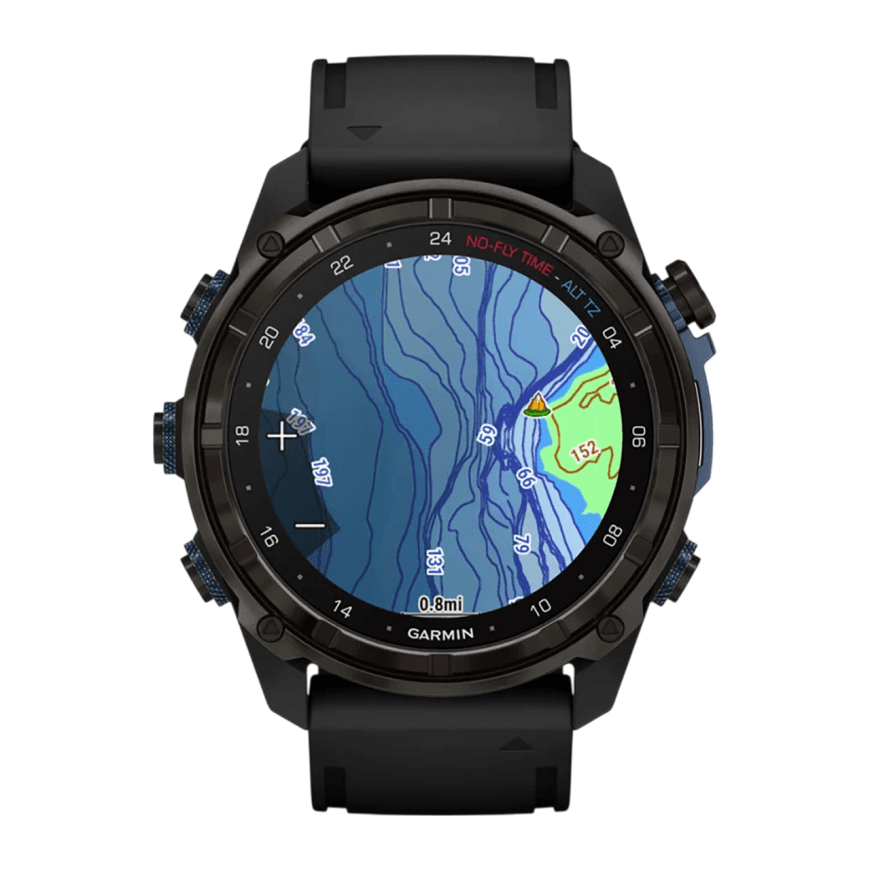 Спортивные часы Garmin Descent Mk3i, 51 мм, чёрный силиконовый ремешок — фото 6