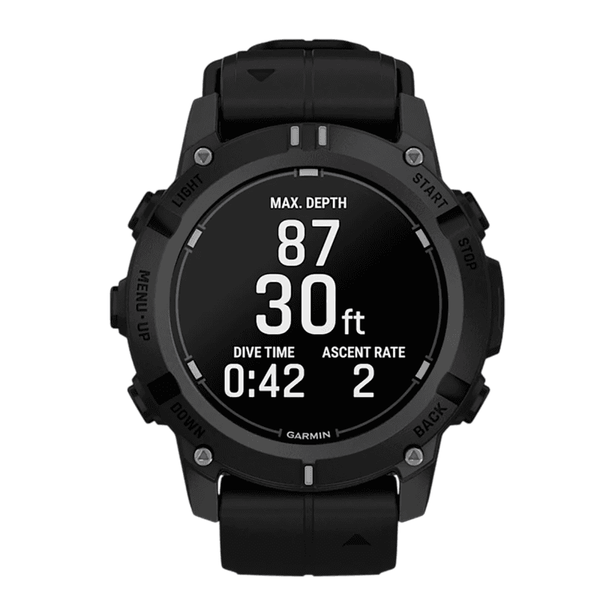 Спортивные часы Garmin Descent G2, чёрный силиконовый ремешок — фото 6