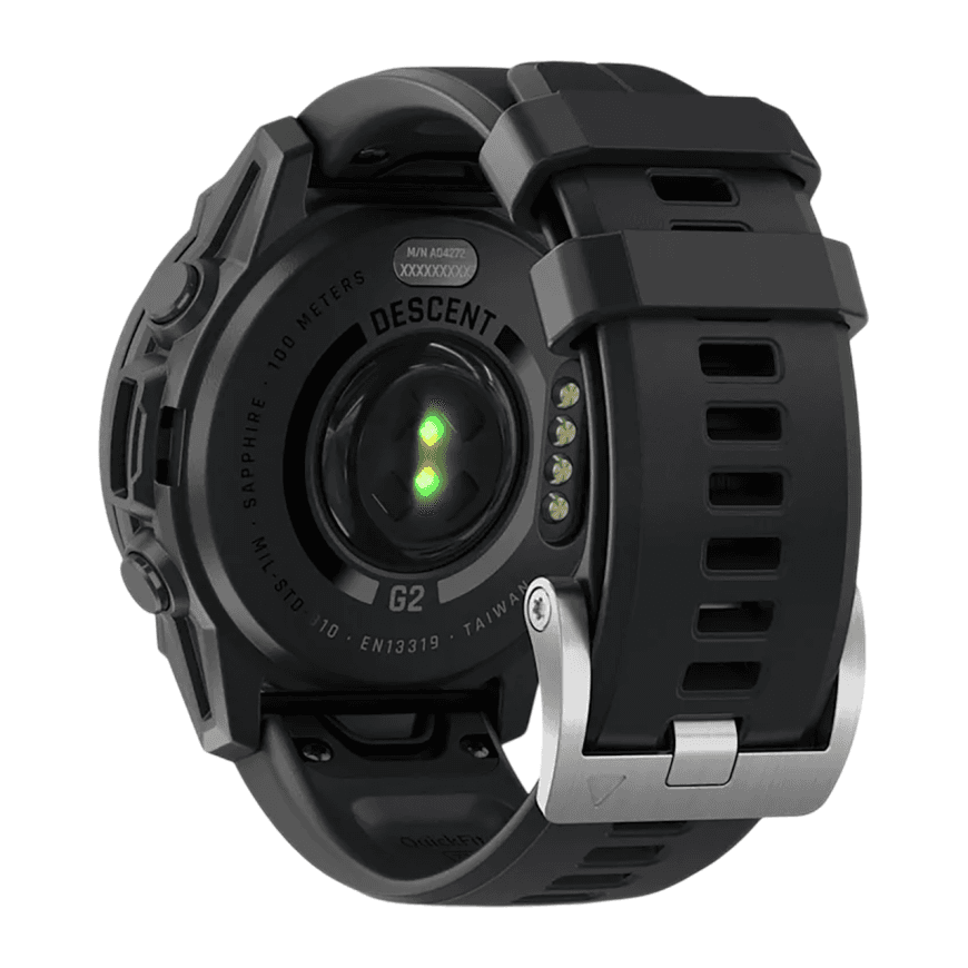 Спортивные часы Garmin Descent G2, чёрный силиконовый ремешок — фото 4